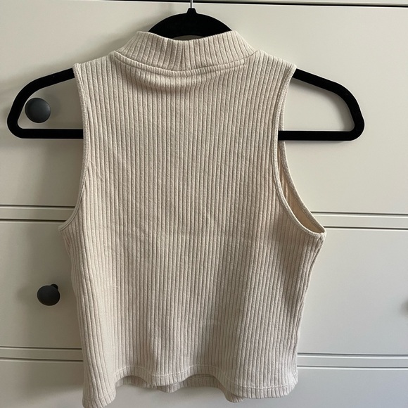Mock-Neck Rib-Knit Top - Picture 2 of 8